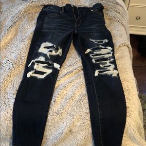 Fake rip jeans